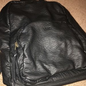Vans Black Leather Backpack